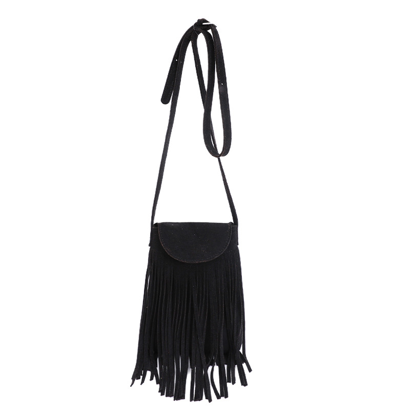 Nova mini torbica za telefon za jesen-zimu, jednostavan dizajn, sa resicama, retro brušena koža crossbody torbica za žene