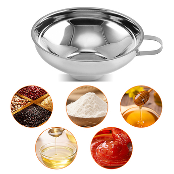 Funnel din oțel inoxidabil, diametru mare, pentru bucătărie, potrivit pentru dressing de salată, dulceață, ulei și filtrarea vinului