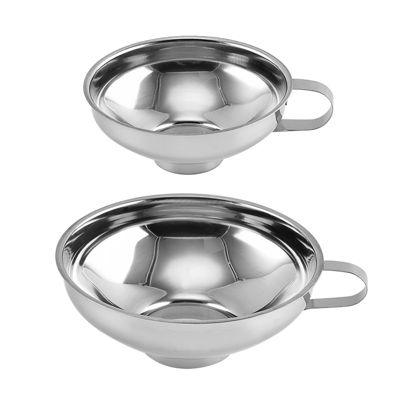 Funnel din oțel inoxidabil, diametru mare, pentru bucătărie, potrivit pentru dressing de salată, dulceață, ulei și filtrarea vinului