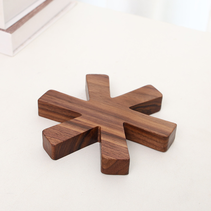 Suport pentru pahare din Black Walnut și Beech – pentru camping în aer liber, birou și hotel