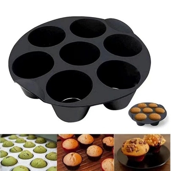 Formă de tort din silicon cu șapte găuri, cilindrică, pentru coacere acasă, accesorii DIY pentru cuptor cu aer