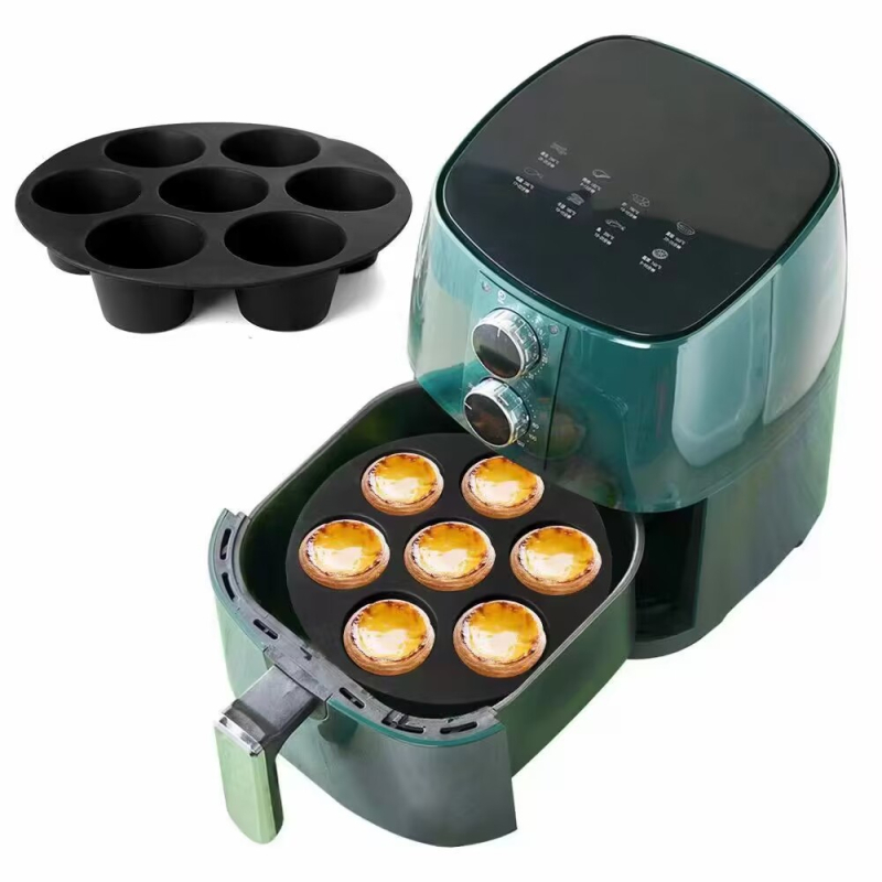 Formă de tort din silicon cu șapte găuri, cilindrică, pentru coacere acasă, accesorii DIY pentru cuptor cu aer