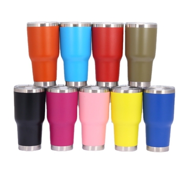 Cană termo din oțel inoxidabil cu pereți dubli, 30oz, pentru mașină și drumeții, izolație vid, interior 304, exterior 201, gravare cu laser logotip disponibil, cadou potrivit
