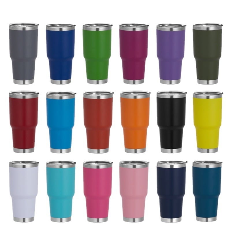 Cană termo din oțel inoxidabil cu pereți dubli, 30oz, pentru mașină și drumeții, izolație vid, interior 304, exterior 201, gravare cu laser logotip disponibil, cadou potrivit