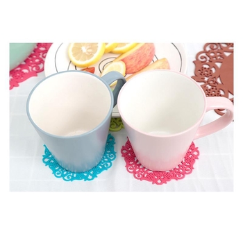Covorașe din silicon rezistente la căldură, 9 cm, set de 5 bucăți, colorate, pentru masă, ceai și oale fierbinți