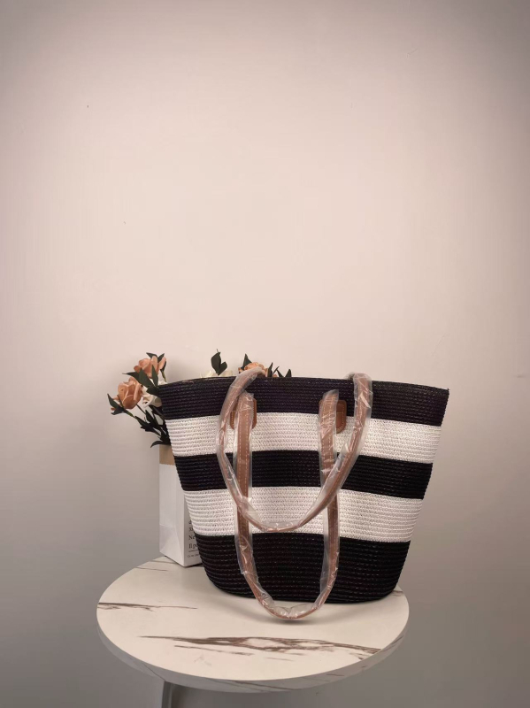 Ženska torba od slame, pletena, velika kapaciteta, za plažu, odmor i svakodnevnu uporabu; nošenje preko ramena ili crossbody