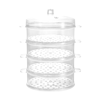Raft de abur PC transparent pentru uz casnic — coșuleț mic de abur pentru chifle și dim sum, potrivit pentru ceainării și echipamente de abur comerciale