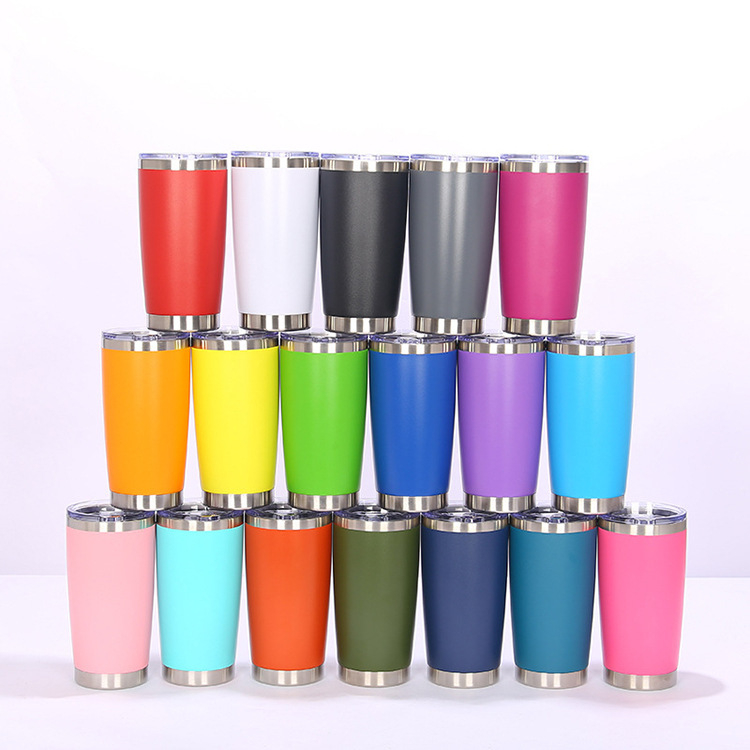 Ceașcă pentru mașină 20oz, din oțel inoxidabil 304, pereți dubli vidate, 600 ml, izolație termică, menține cald și rece