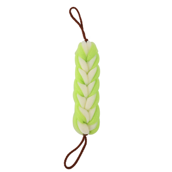Bandă lungă de baie, 100 g, cu cusături bicolore, culori bomboane, extensibilă, pentru masajul spatelui