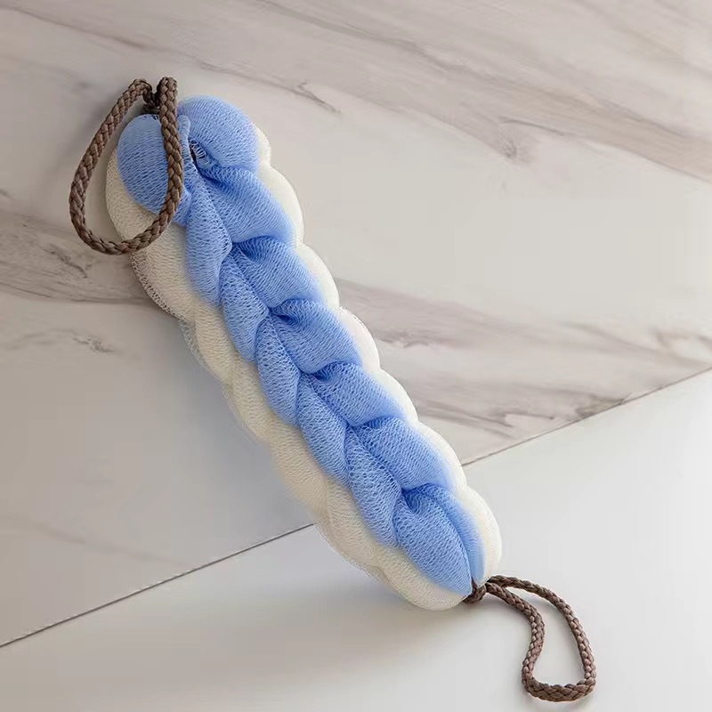 Set mare de baie cu benzi pentru masajul spatelui și minge de loofah ultra moale