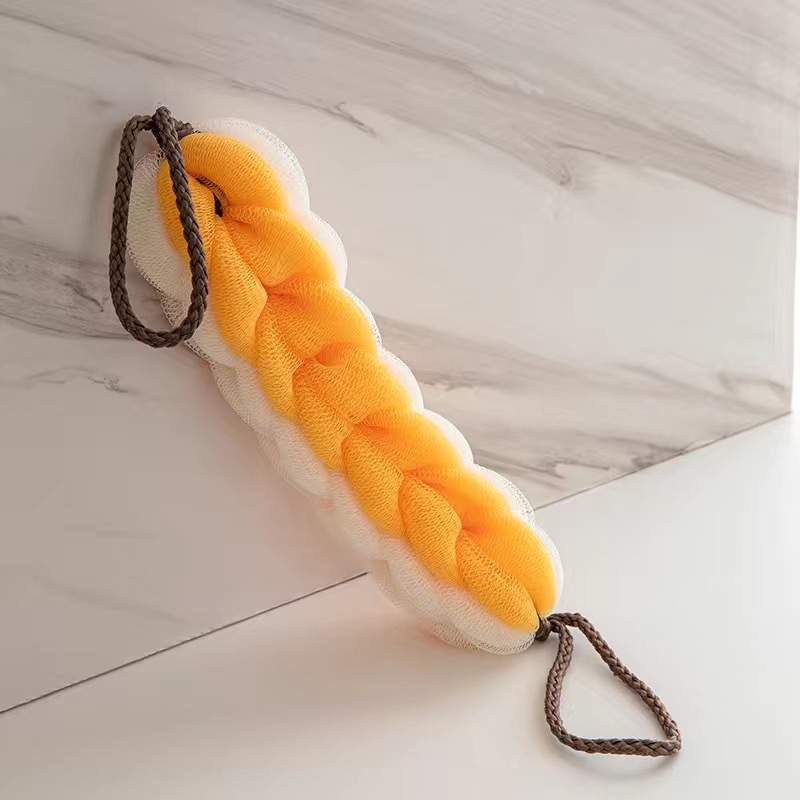 Set mare de baie cu benzi pentru masajul spatelui și minge de loofah ultra moale