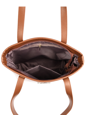 Torba Tote velike kapacitete za dnevnu upotrebu, gradski stil s retro blokom boja, nošenje u ruci ili ispod pazuha, PVC vanjski materijal, podstava od poliestera, uspravni kvadratni oblik, zatvarač, dvostruke nosive naramenice