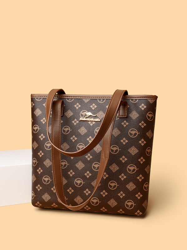 Torba Tote velike kapacitete za dnevnu upotrebu, gradski stil s retro blokom boja, nošenje u ruci ili ispod pazuha, PVC vanjski materijal, podstava od poliestera, uspravni kvadratni oblik, zatvarač, dvostruke nosive naramenice