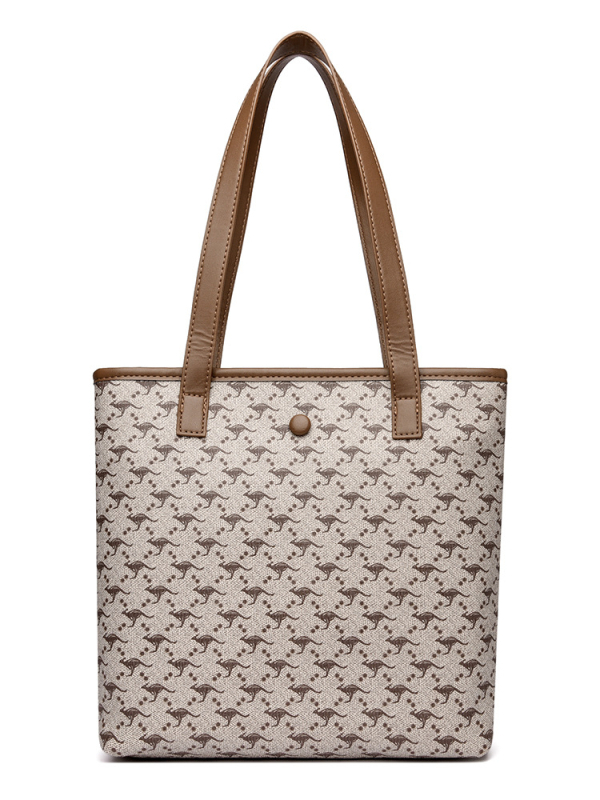 Torba Tote velike kapacitete za dnevnu upotrebu, gradski stil s retro blokom boja, nošenje u ruci ili ispod pazuha, PVC vanjski materijal, podstava od poliestera, uspravni kvadratni oblik, zatvarač, dvostruke nosive naramenice