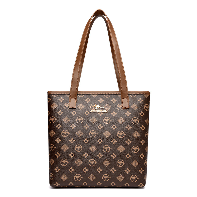 Torba Tote velike kapacitete za dnevnu upotrebu, gradski stil s retro blokom boja, nošenje u ruci ili ispod pazuha, PVC vanjski materijal, podstava od poliestera, uspravni kvadratni oblik, zatvarač, dvostruke nosive naramenice