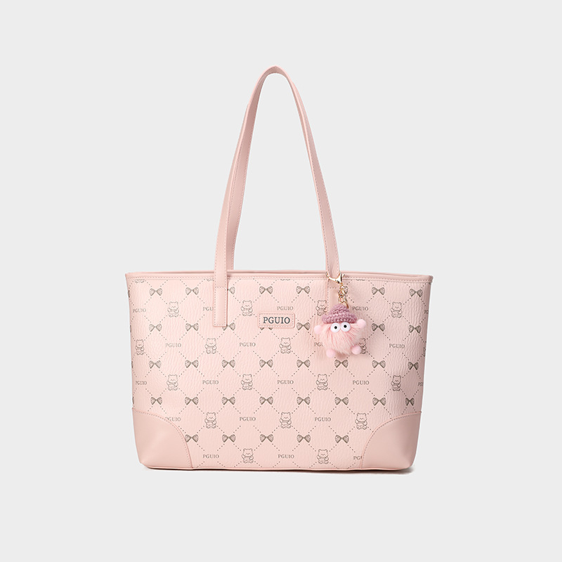 Retro PU print tote torba za žene, velika kapaciteta, elegantan izgled, svakodnevna torba za rame ili nošenje u ruci