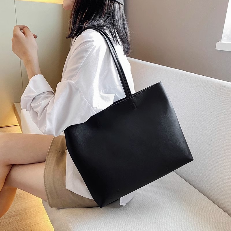 Ženska tote torbica velikog kapaciteta, minimalističkog japanskog stila, svakodnevna poslovna torba za nošenje preko ramena.
