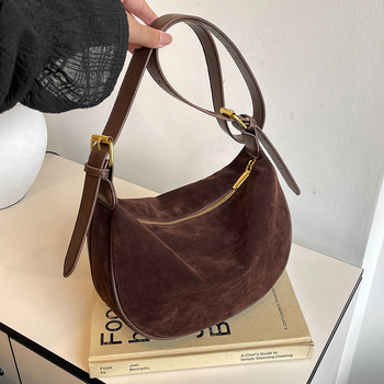 Ženska torba preko ramena u obliku dumplinga, nišni dizajnerski stil, retro urbani izgled, velika zapremina, PU koža
