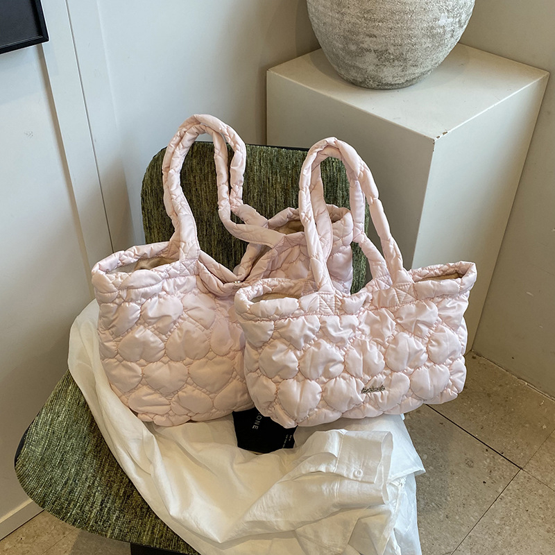 Ženska torba velikog kapaciteta, casual stil, torba preko ramena s vezenim srcem