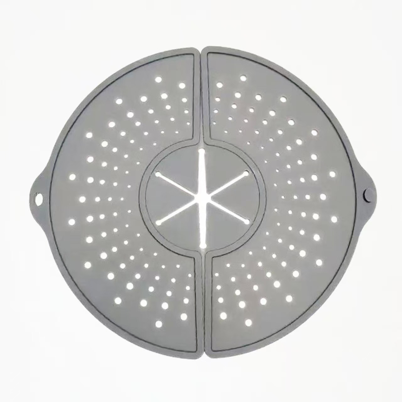Capac de oală din silicon cu perforații, pliabil, anti-stropire, pentru bătut ouă și frișcă.