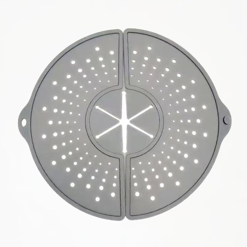 Capac de oală din silicon cu perforații, pliabil, anti-stropire, pentru bătut ouă și frișcă.