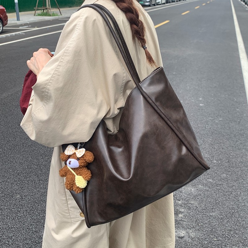 Xinjia Nova ženska tote torba velikog kapaciteta, svestrana minimalistička torba za ramena i crossbody, retro stil za posao i slobodno vrijeme