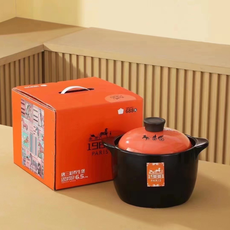 Caserolă ceramică pentru plită cu gaz, rezistentă la temperaturi înalte, oală pentru supe și tocănițe, pentru uz casnic