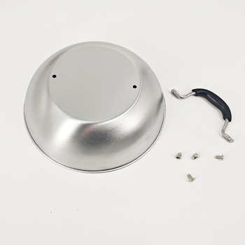 Capac din aluminiu pentru grătar exterior, capac rotund pentru tigaie de friptură, cu design arcuit înalt