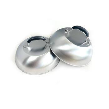 Capac din aluminiu pentru grătar exterior, capac rotund pentru tigaie de friptură, cu design arcuit înalt