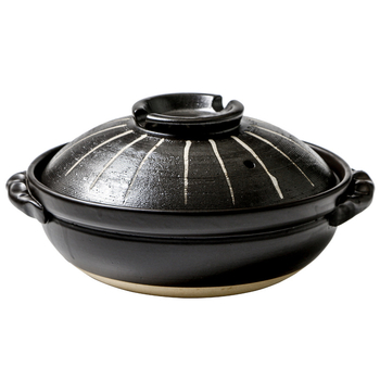 Oală ceramică japoneză pentru ghiveci, compatibilă cu plita pe gaz, rezistentă la temperaturi înalte, 2,1–3 L