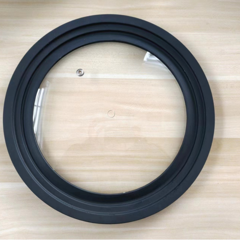 Capac universal pentru oală, din sticlă temperată și silicon, dimensiuni 24-26-28 cm