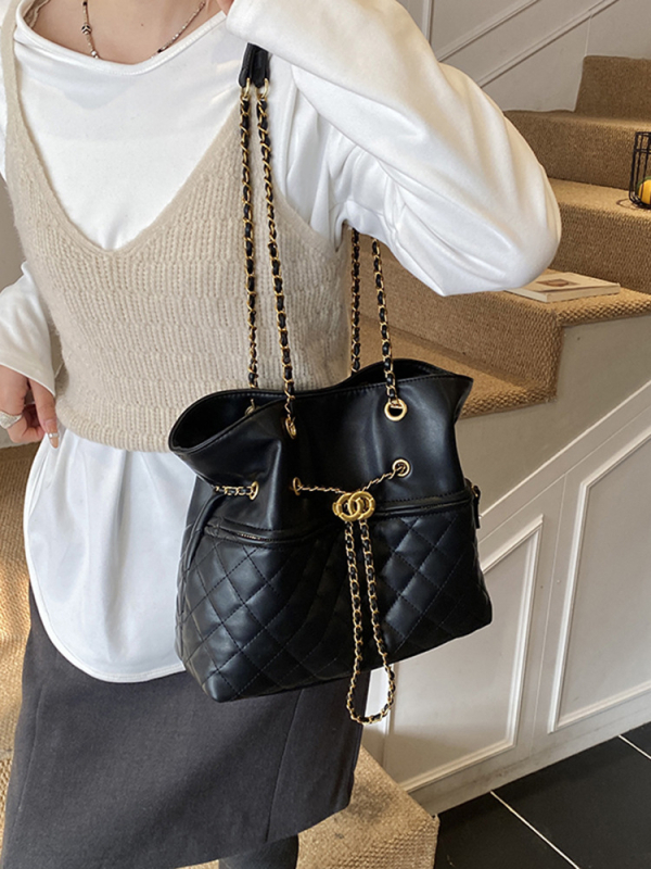 Teksturirana jednostavna casual retro tote torba za žene, 2025 jesen/zima, velika zapremina