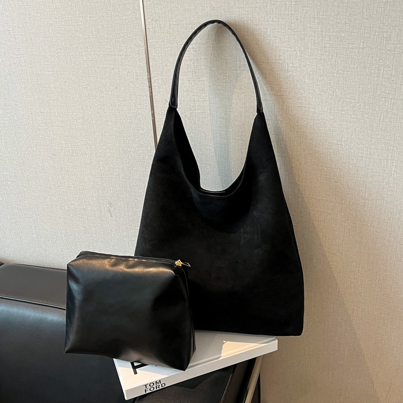 Ženska velur tote torba, novi modni retro stil, prostrana dnevna torba za nošenje na rame