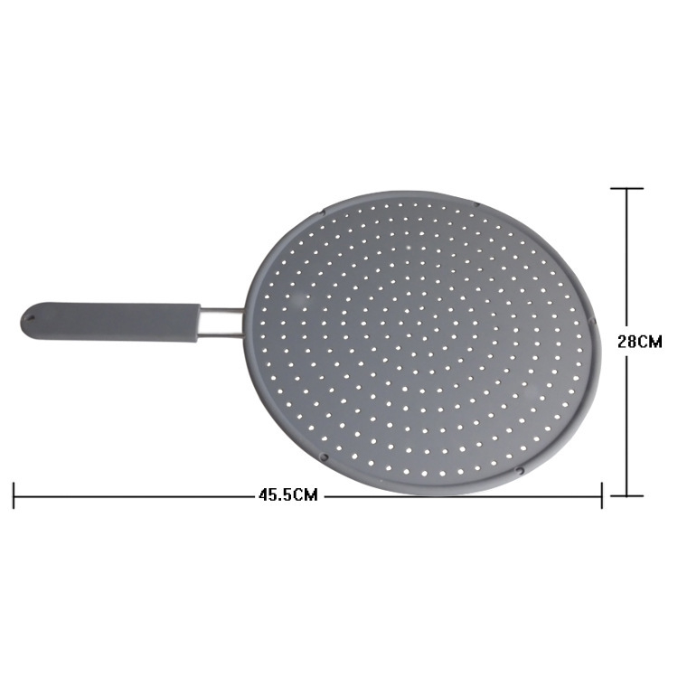 Capac din silicon 3 în 1 pentru oală, protecție la stropire, filtru de ulei și plăcuță de drenaj