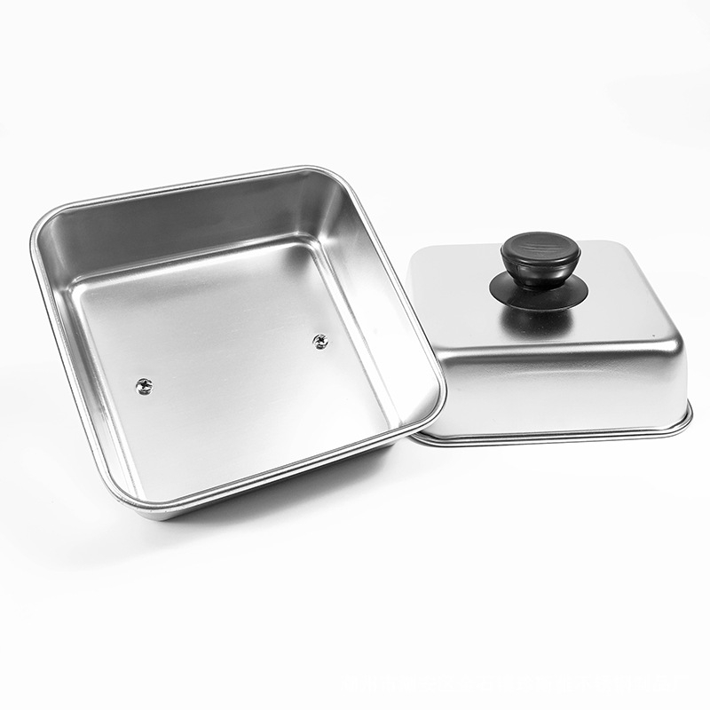 Capac din oțel inoxidabil 304, pătrat pentru grătar, capac pentru friptură, cupolă Teppanyaki, bucătărie occidentală