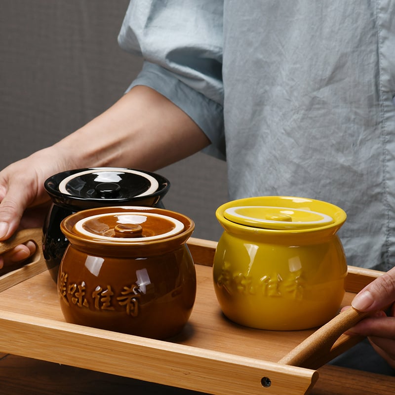 Oală ceramică la aburi, porție pentru o singură persoană, pentru uz casnic și comercial