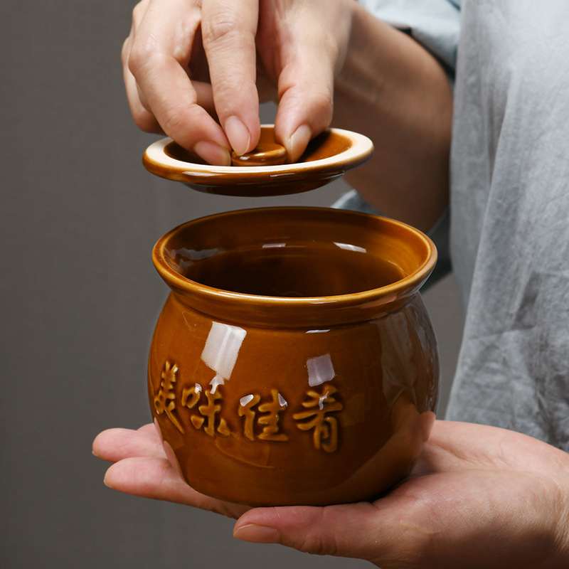 Oală ceramică la aburi, porție pentru o singură persoană, pentru uz casnic și comercial