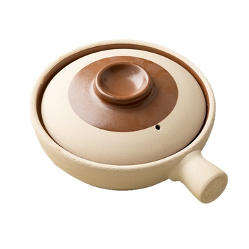 Gui Rong Oală din lut cu mâner unic pentru orez, stil Cantonez, tradițională, rezistentă la temperaturi înalte, nu se fisurează la încălzire, compatibilă cu plita ceramică electrică