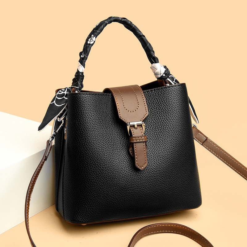 Nova ženska torba tipa kanta 2025, s naramenicom za crossbody, velika kapaciteta, retro europski i američki stil