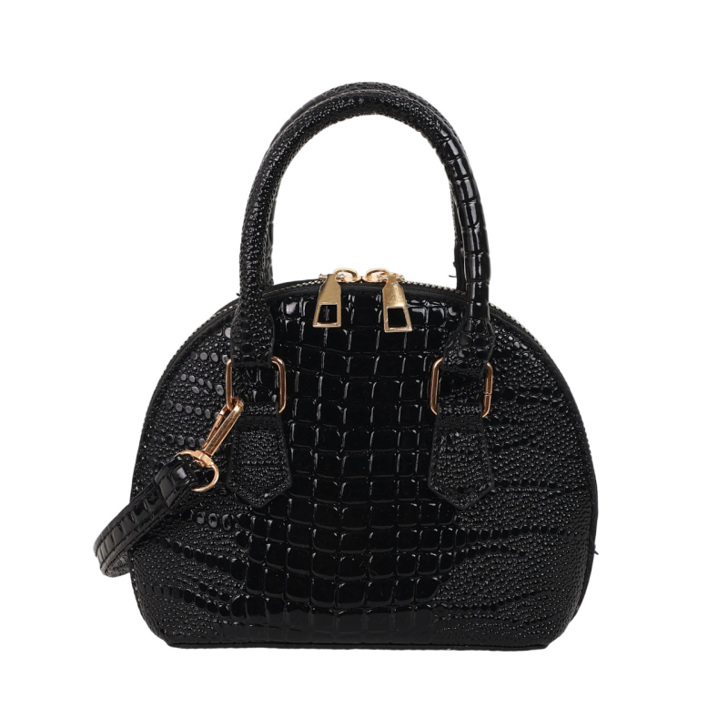 Ženska torbica s krokodilskim uzorkom, proljeće 2026., mala torbica za rameni crossbody, retro oblik školjke