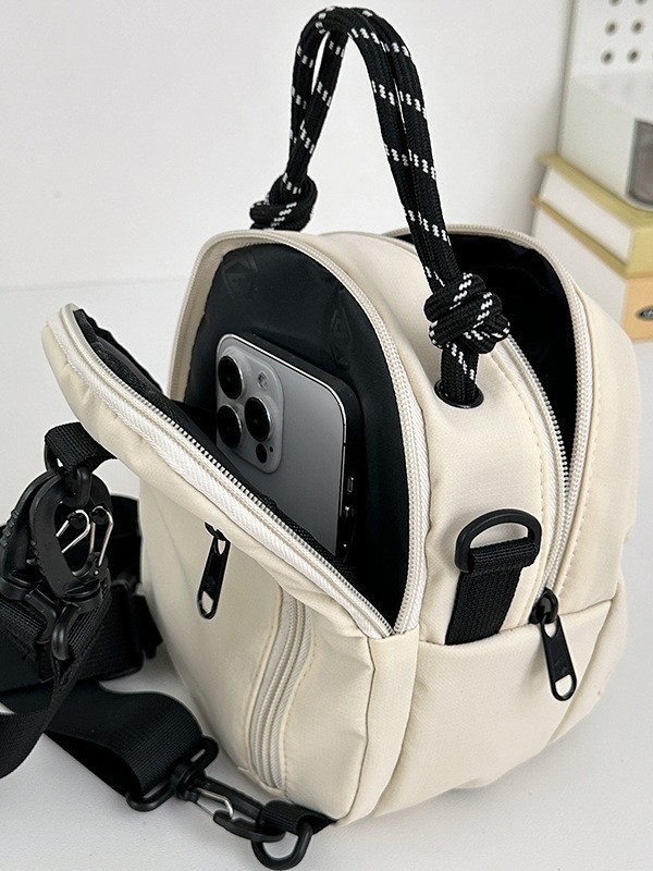 Nova mini ženska crossbody torbica s dizajnom školjke, bojama u blokovima i više pretinaca