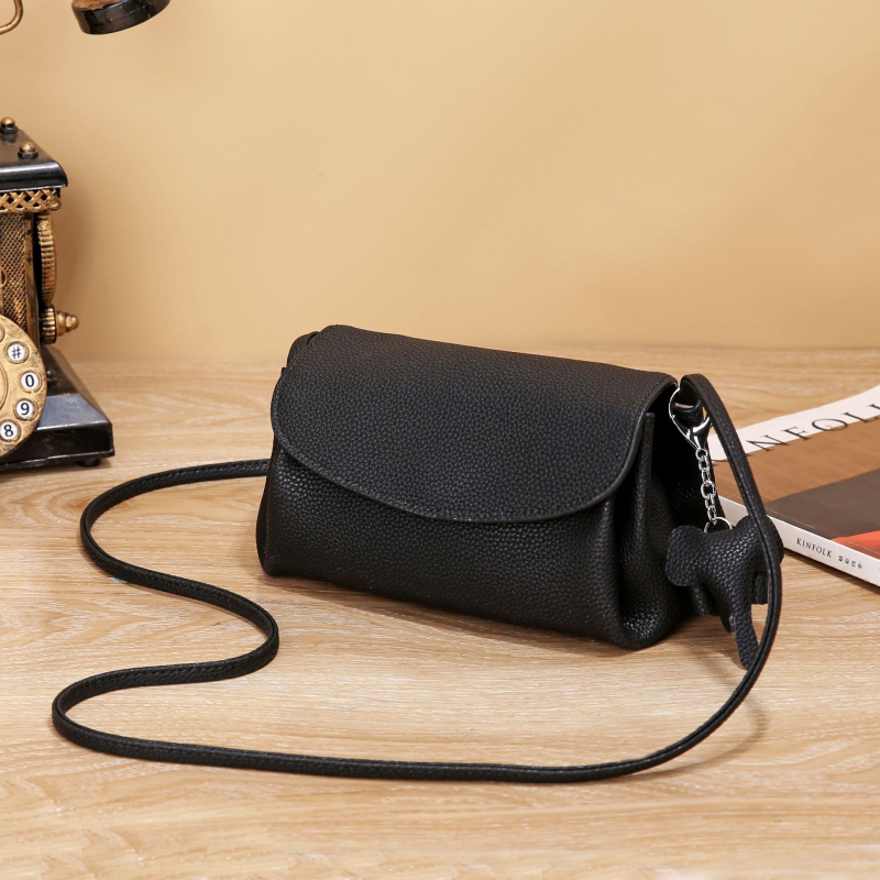 Ženska torba od vrhunske kože bivola, moderna i svestrana za ljeto, crossbody torba u obliku školjke s tri pretinca, prava koža, model Mali Slon