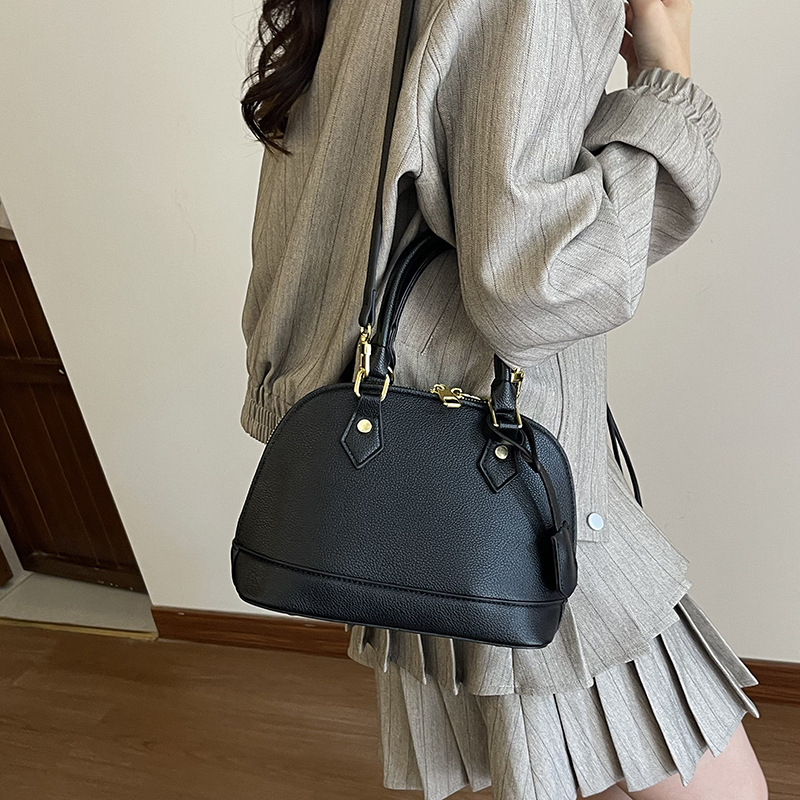 Ženska PU kožna crossbody torba u obliku školjke s lychee teksturom