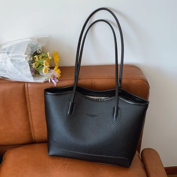 PU tote torba srednje veličine s teksturiranom površinom, crossbody u bucket stilu, kontrastne boje