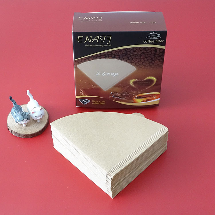 Hârtie de filtru cafea în formă de evantai, 100 de foi pentru filtrele V60 conice de preparare a cafelei