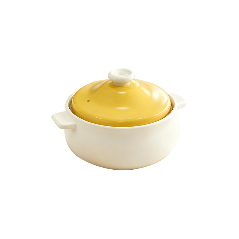 Oală ceramică din lut pentru gătit la temperaturi înalte, specială pentru înăbuire, 1–3 L, nu se crapă sub flacra directă, pentru aragaz pe gaz de uz casnic