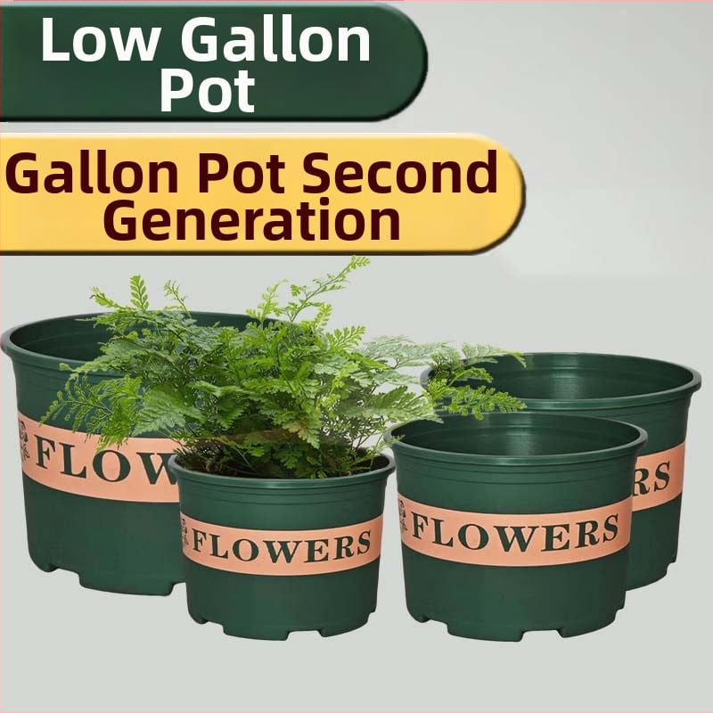 Ghiveci de flori din plastic, mic, ecologic, cu capacitate de un galon, potrivit pentru pothos și trandafiri, balkon, a doua generație