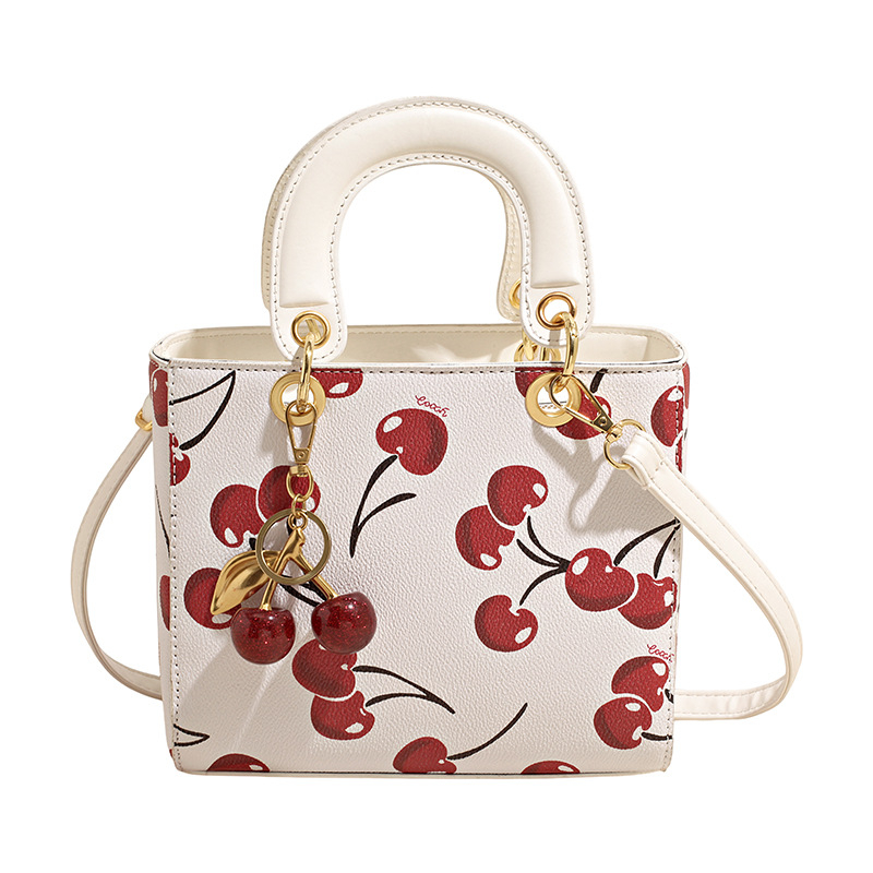 2026 Nova ženska Cherry torba s ručkom i crossbody, velika kapaciteta, tote bucket torba