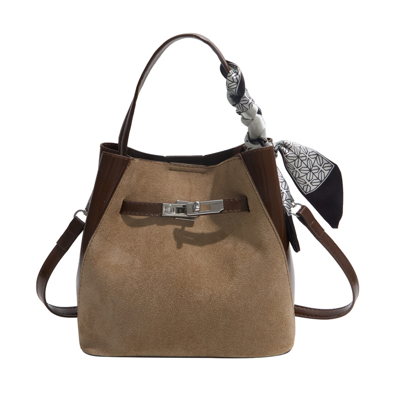 Ženska mat retro bucket torba, model 2026, visokokvalitetna dnevna crossbody torba za rameno