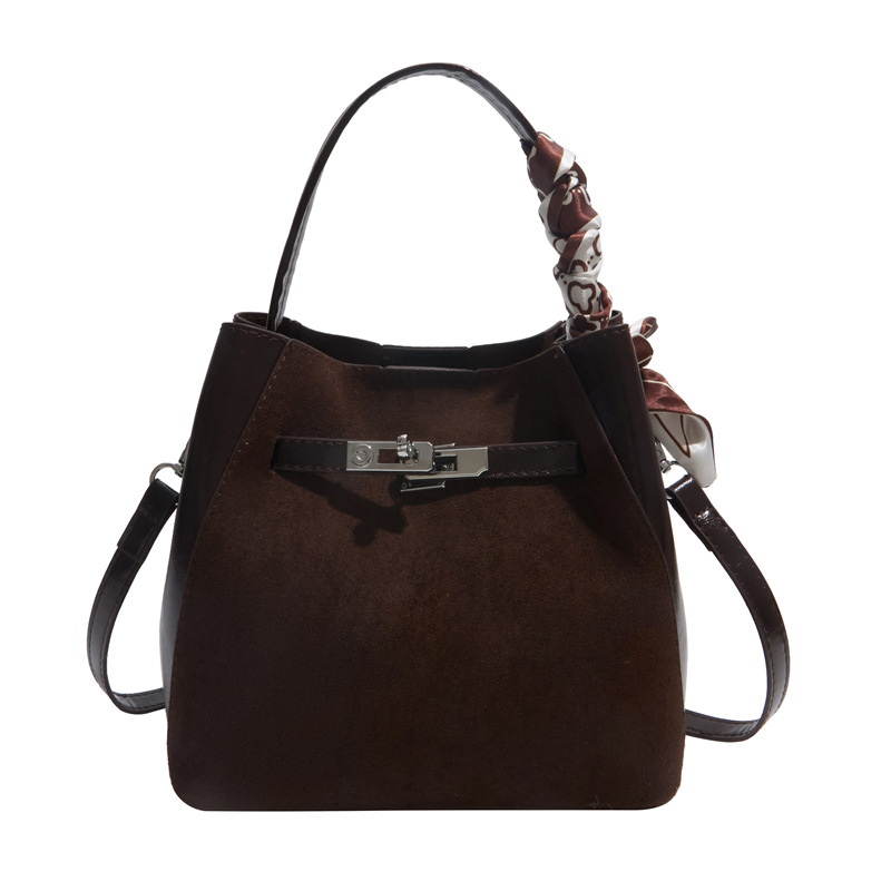 Ženska mat retro bucket torba, model 2026, visokokvalitetna dnevna crossbody torba za rameno